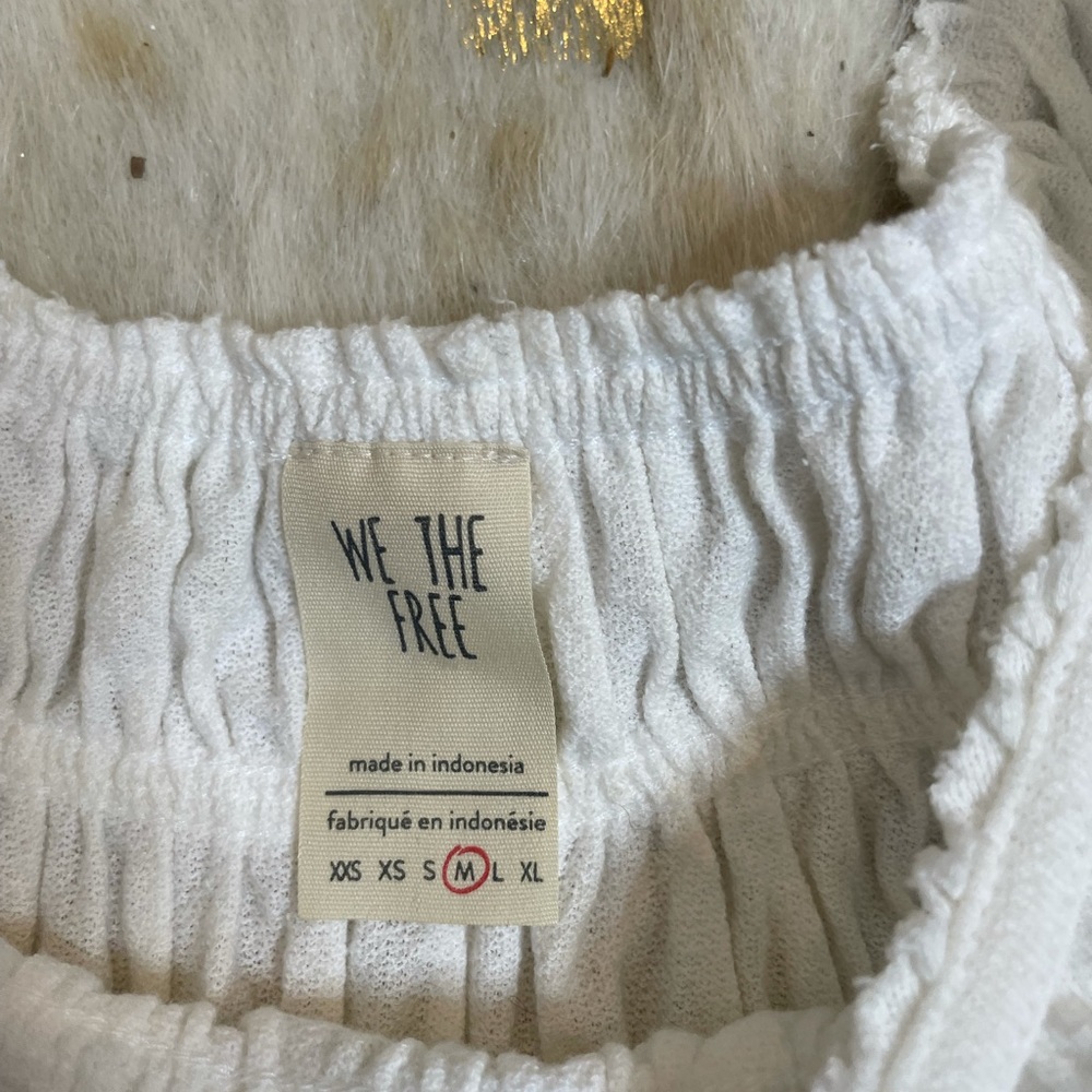 Free people coconut ruffled white top - Picture 3 of 7
